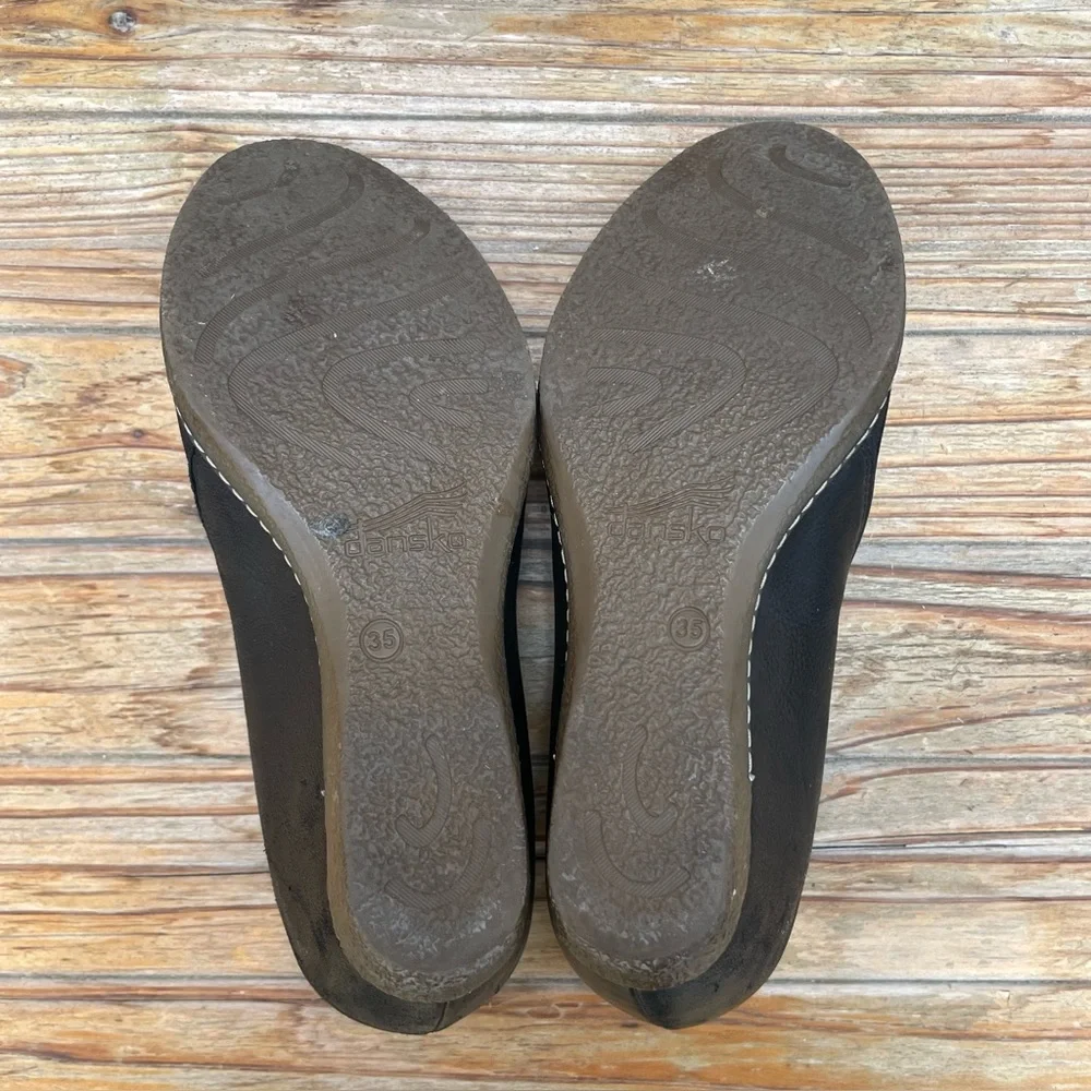 Dansko Liliana Black Wedge Loafer Size EUR 35 US 5 - Picture 13 of 16